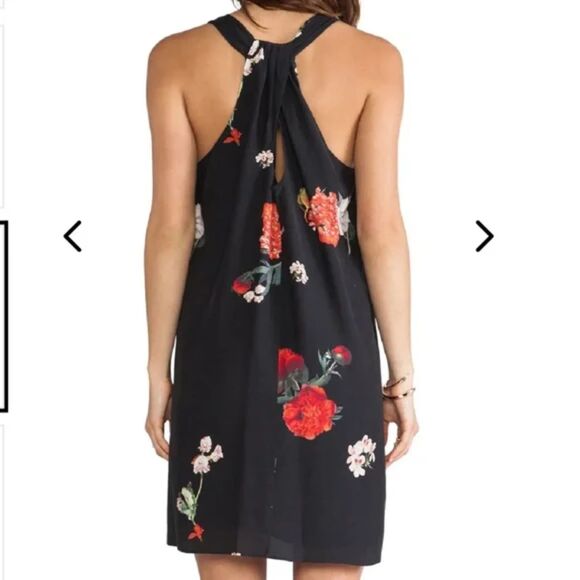 Alice + Olivia Liz Twist Back Dress in Castaway Floral Size Small - Picture 2 of 8